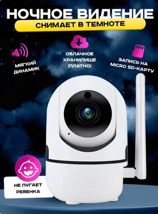 Умная Wi-Fi камера видеонаблюдения  с датчиком движения