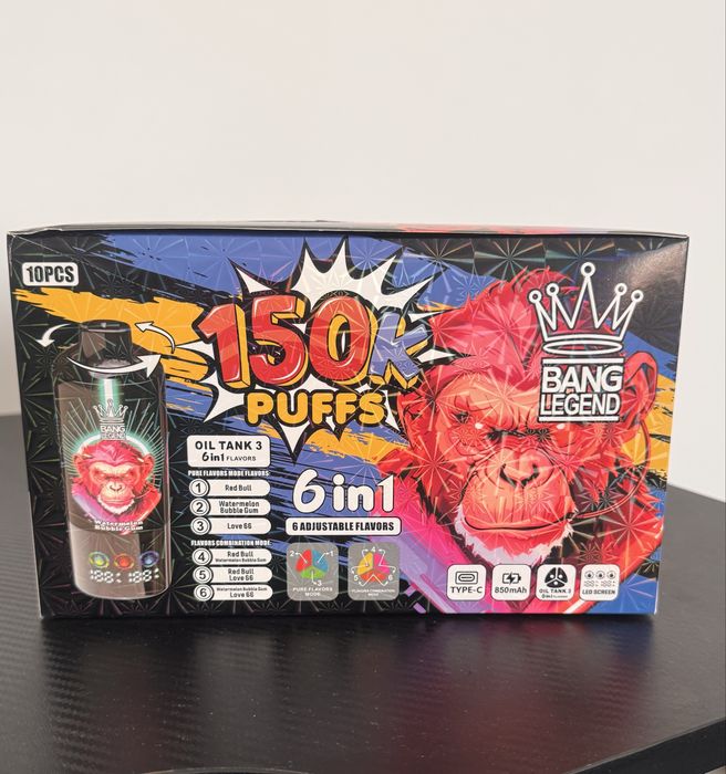 Vape 150000 Bang Legend pachet x5 bucati