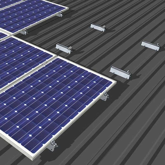 Kit structura MINI montaj 6 panouri fotovoltaice acoperis metalic