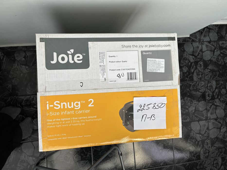 Чисто нов Стол за кола Joie i-Snug™ 2 i-Size с 2 години гаранция от Raya Toys