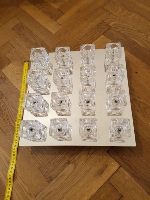 Set doua plafoniere sticlă și metal