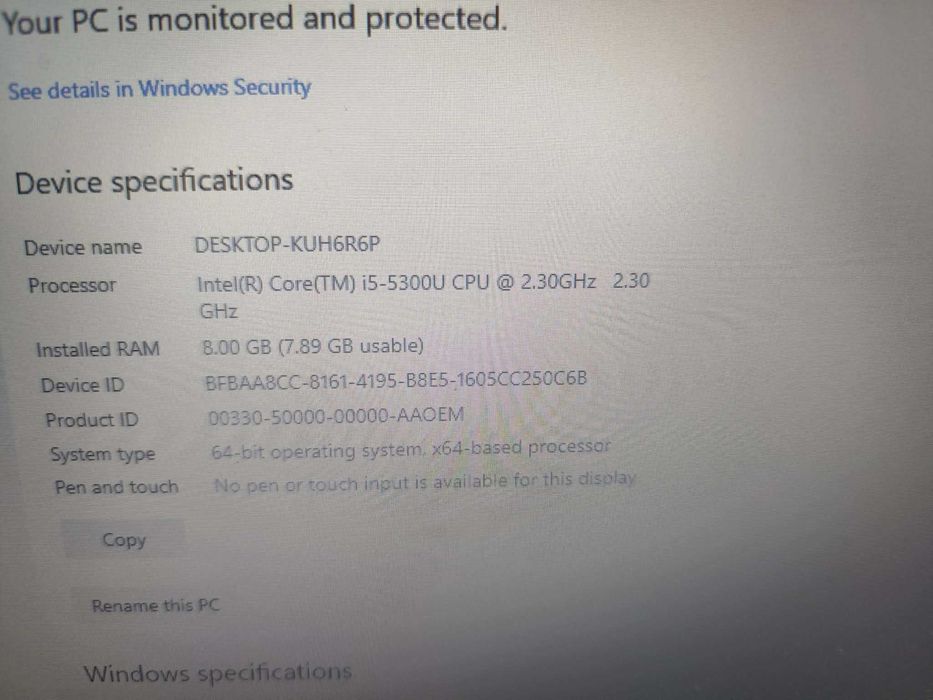 Laptop Lenovo E5450, I5 gen5, 8Gb Ram, ssd nou 120Gb. Garanție! Schimb