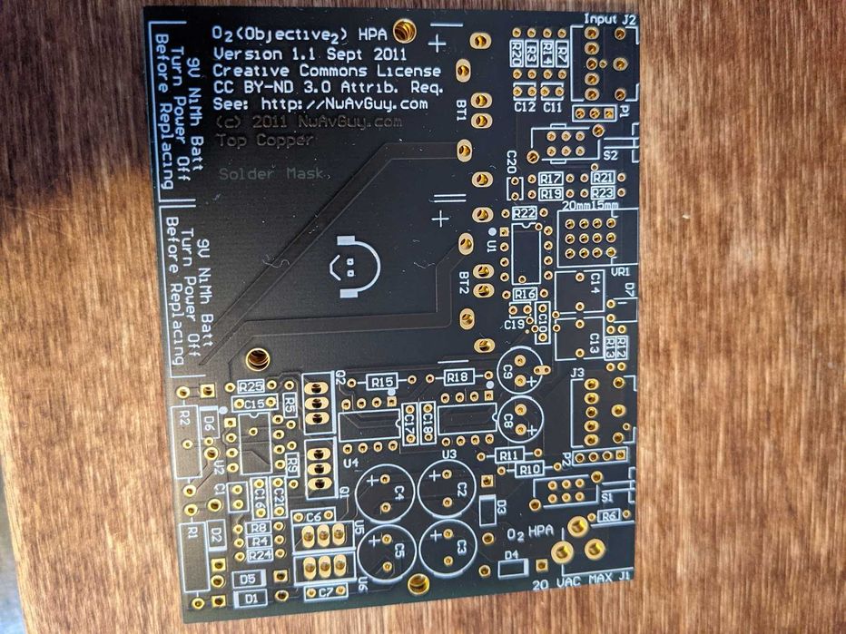 PCB Amplificator Casti Objective 2 (O2 amp) Pentru Proiect DIY