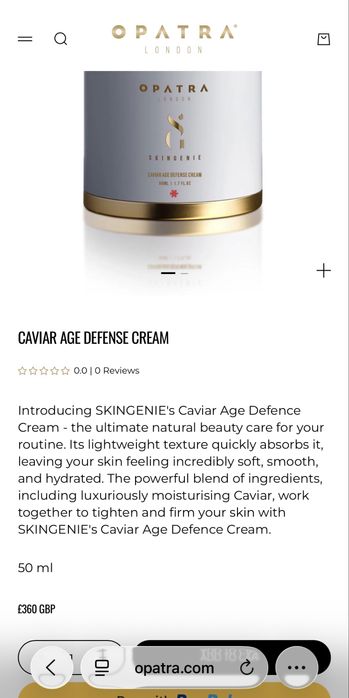 Crema Opatra Caviar Age Defense