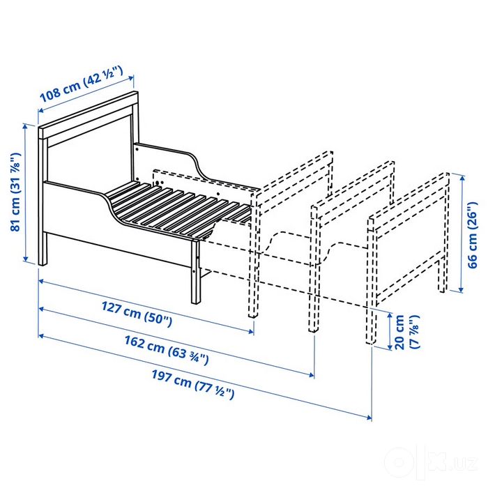 срочно растущая детская кровать IKEA