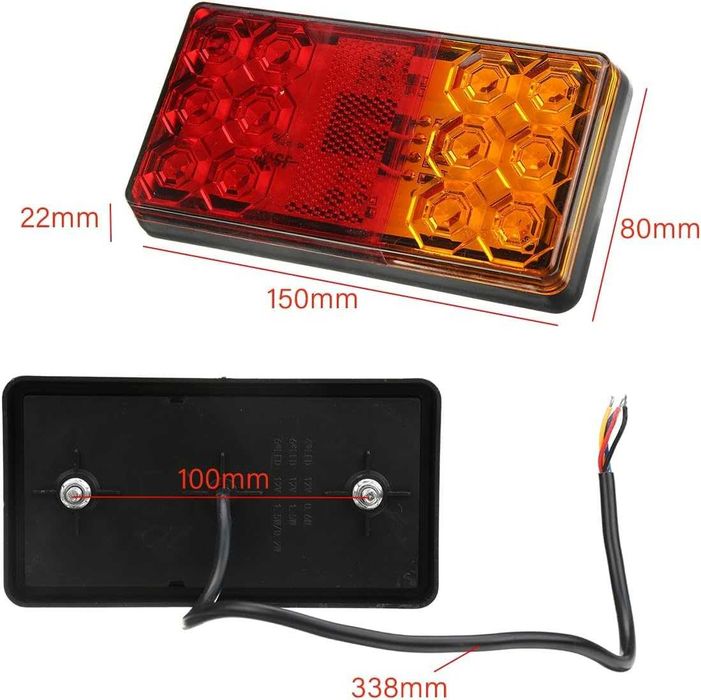 Комплект LED стопове за Ремарке и Каравана 12V 150/80/22