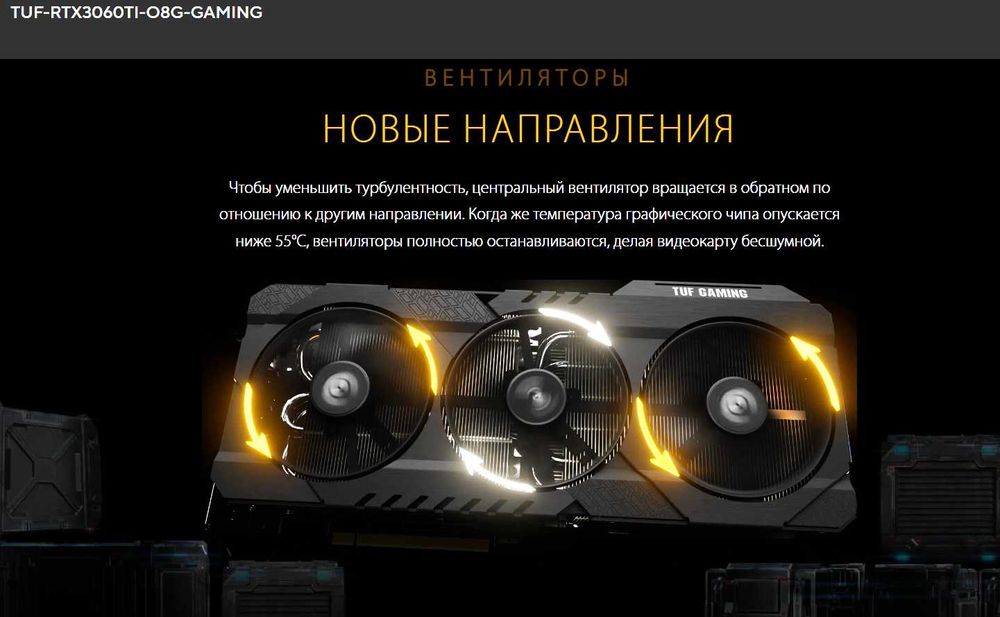 ASUS TUF Gaming GeForce RTX™ 3060Ti OC Edition 8GB 256Bit GDDR6