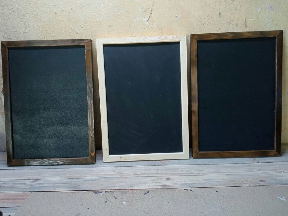 черни дъски за писане с тебешир, различни модели и размери