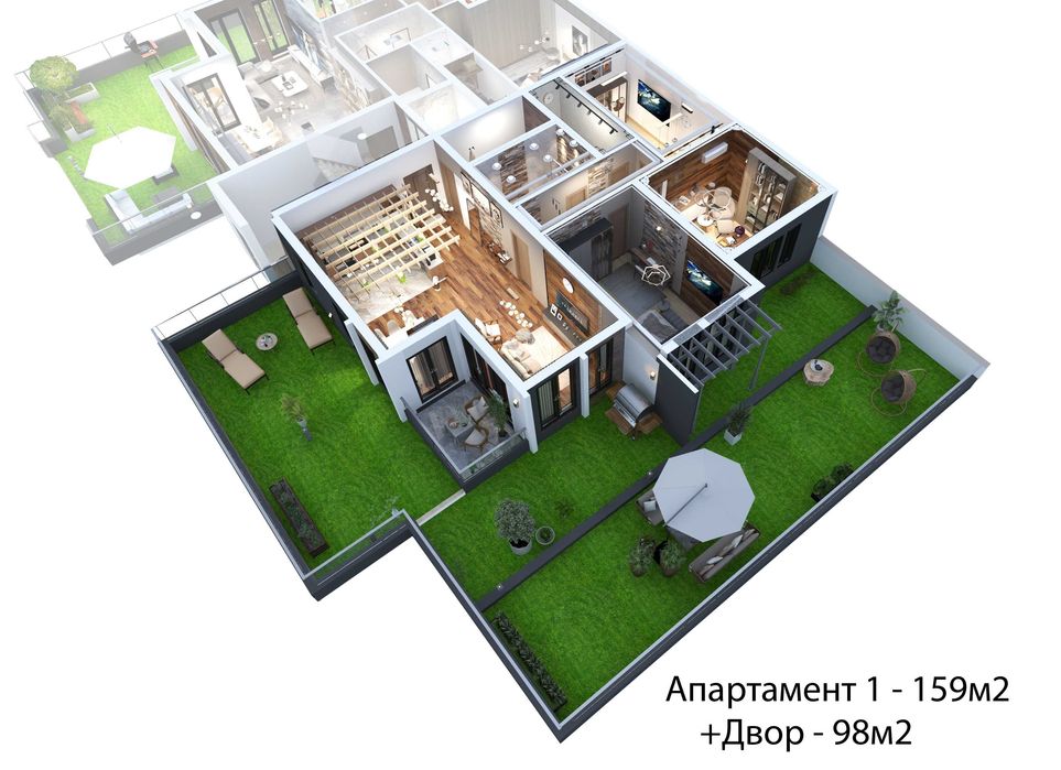 Продава се Четиристаен апартамент в София, Княжево - 159 кв.м за 1650 €/кв.м - Снимка #2