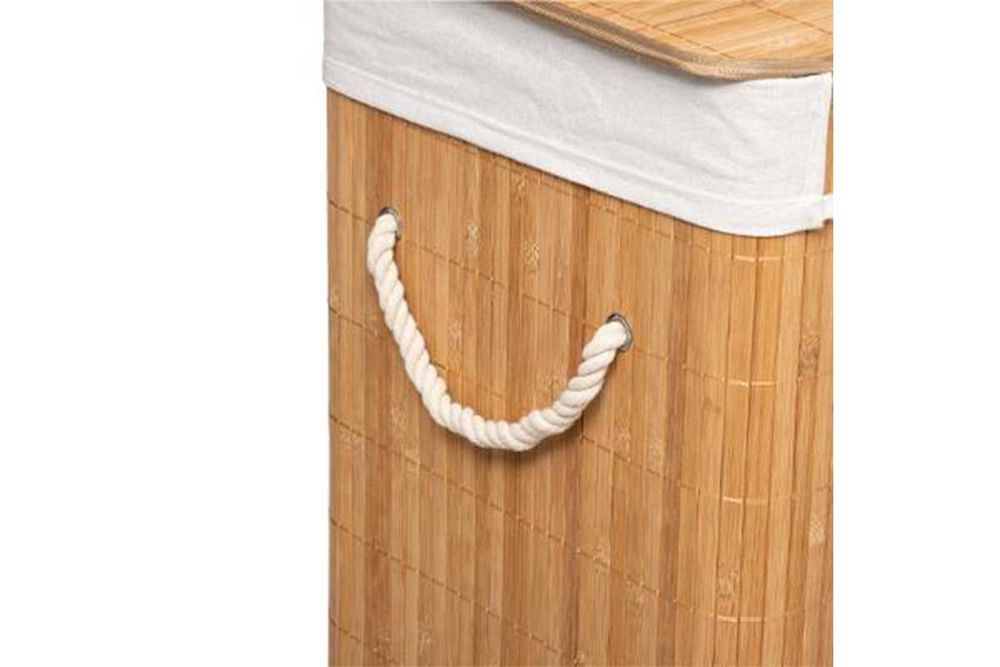 Кош за пране Puzzle-home Laundry, Бамбуково дърво, Натурален, 40x30x50