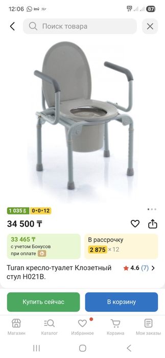 Кресло стул с санитарным