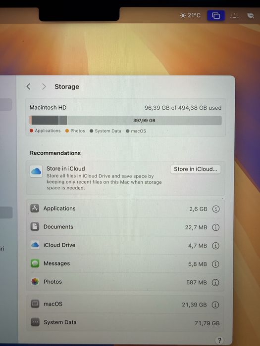 Като НОВ Macbook Pro 14 16GB M1 Pro 512GB