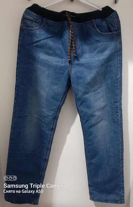 Брюки  джинсовые  теплые  с  начесом  детские