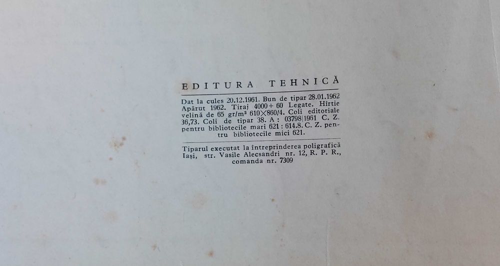 Album Dispozitive Tehnica a Securitatii Muncii 1962