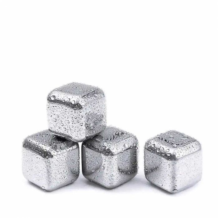 Кубчета за охлаждане на  напитки, 4 броя, метални