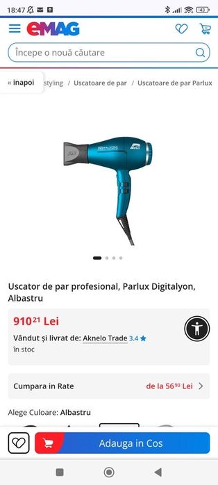 Uscător de păr profesional parlux digitalyon,sigilat