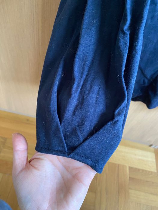 Дамска блуза Massimo dutti размер С размер S черно /синьо перли камъни