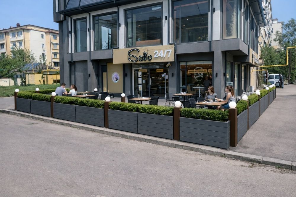 Фасад и палоыве доски из дпк