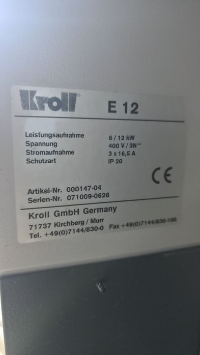 Aerotermă electrică industrială Kroll E12 – 12 kW, 400V trifazic