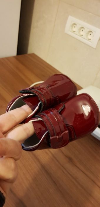 Pantofi Leon Shoes, visiniu, piele complet, mărimea 17, interior 10 cm