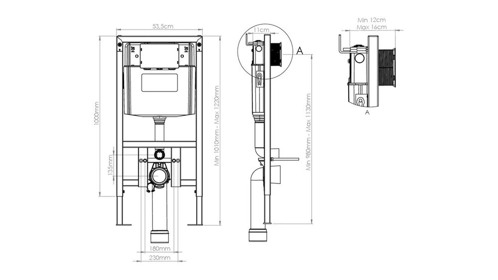 Инсталляция для подвесного унитаза от компании NOVA