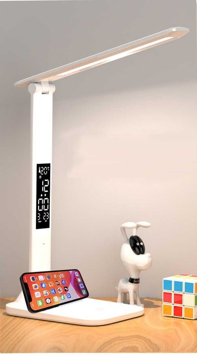 Настольная  лампа 4в1 - светильник, часы, термометр, ночник