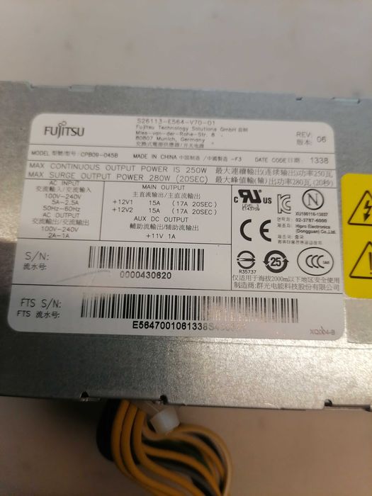 surse pc oem FUJITSU CPB09-045B 250 WATTI  , mufa 16 pin ,functionale