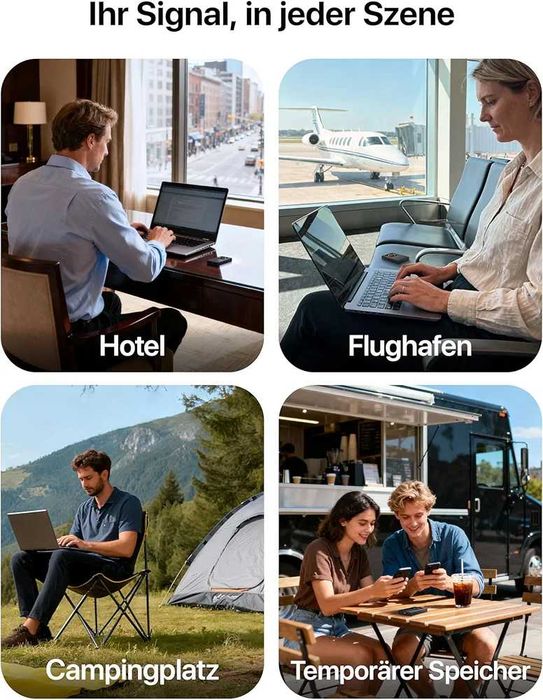 Мобилен WiFi рутер Tenda, преносим Hotspot Wi-Fi 6, 2100mAh, USB-C, мини размер