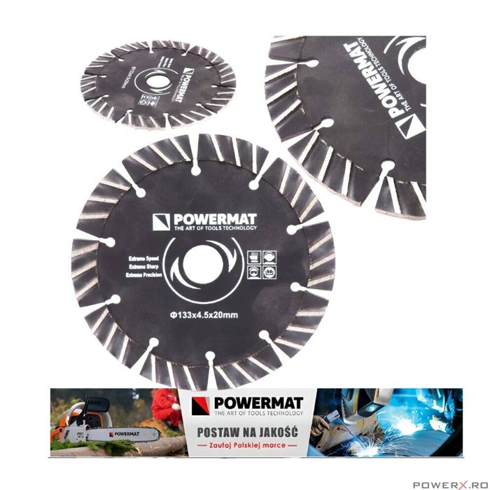 Disc diamantat pentru masina de canelat in beton, 133x4.5x20, Powermat