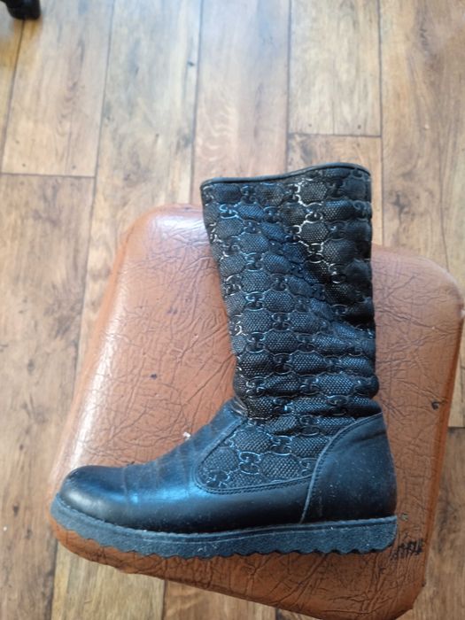 Сапоги зимние кожаные