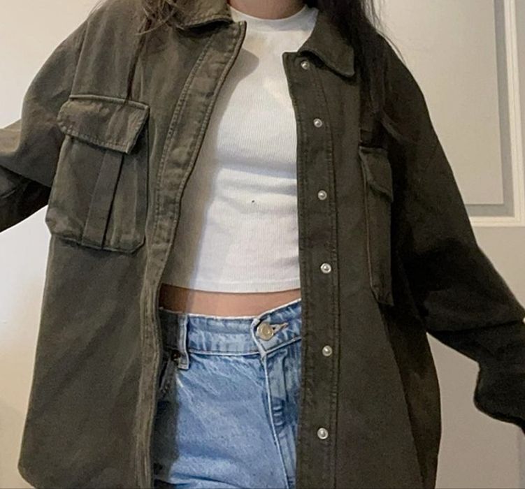 Джинсовая куртка-рубашка ZARA