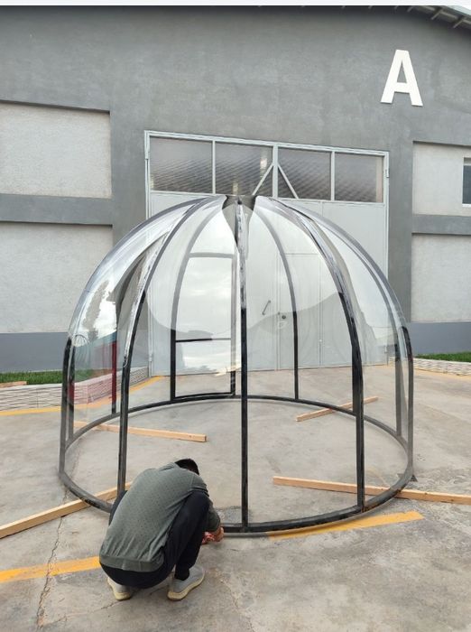 Капсула,сталы из бочки, бисетки зима лета, стол с огнем, барные стулья