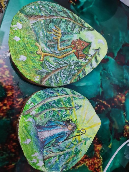 Картина на спиле дерева