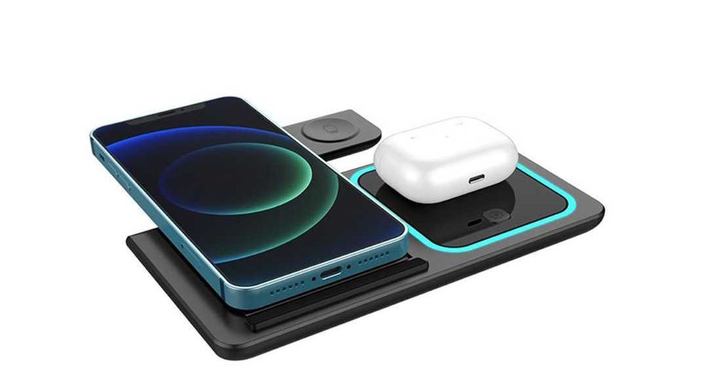 Statie Incarcare rapida 3 in 1 Fast Charger 15W compatibila cu apple