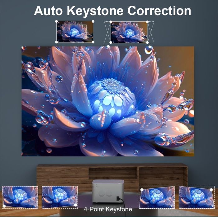 Videoproiector LED 4K,Android 11,Wi-Fi 6,32G, 580 ansi Nou