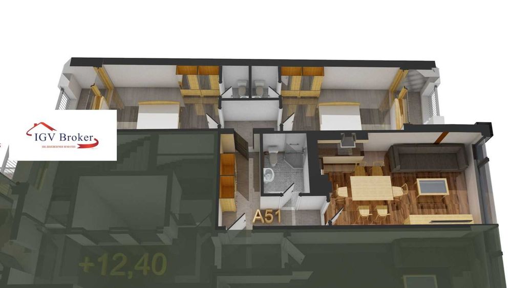 Тристаен апартамент в жк Дружба 1