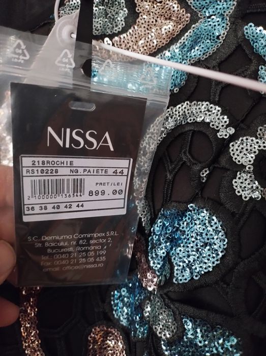 Rochie cu paiete Nissa, noua, cu eticheta