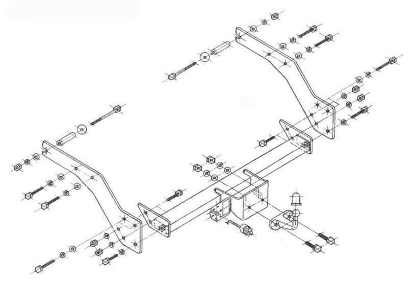 НОВ Теглич за Тойота ХайЛукс 98г.- 05г-