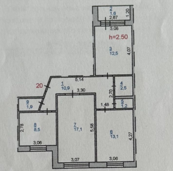 Продам 3-ком улучшенную квартиру.