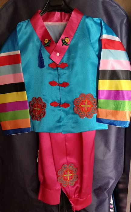 Детский ханбок корейский костюм для девочки, для мальчика