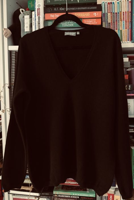 Kate Storm черен пуловер 100% кашмир, XXL размер