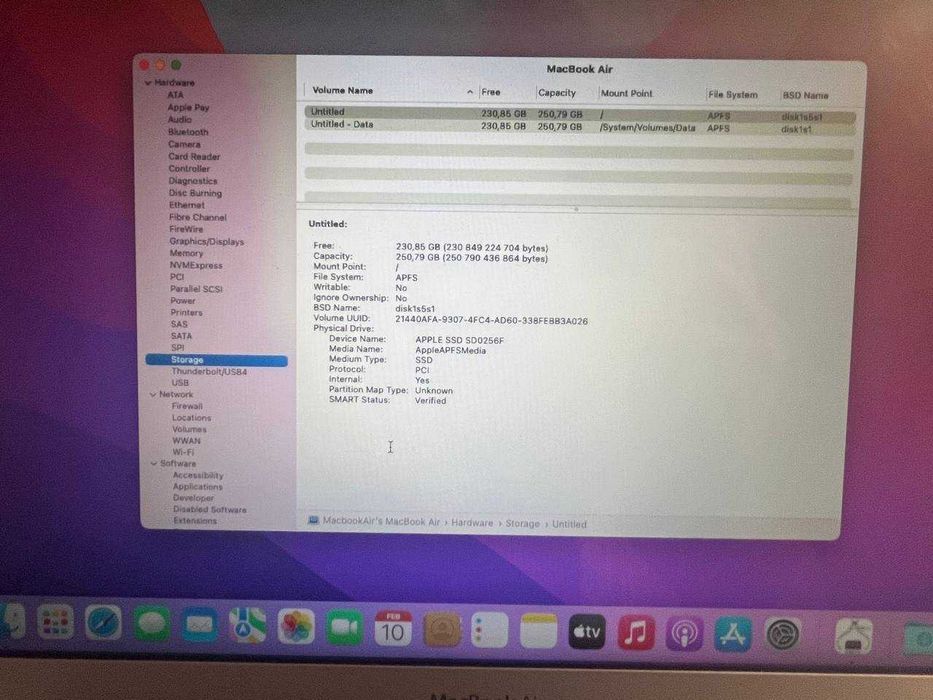 Macbook Air  13 (2017) - 8 GB ОЗУ,  256 GB SSD