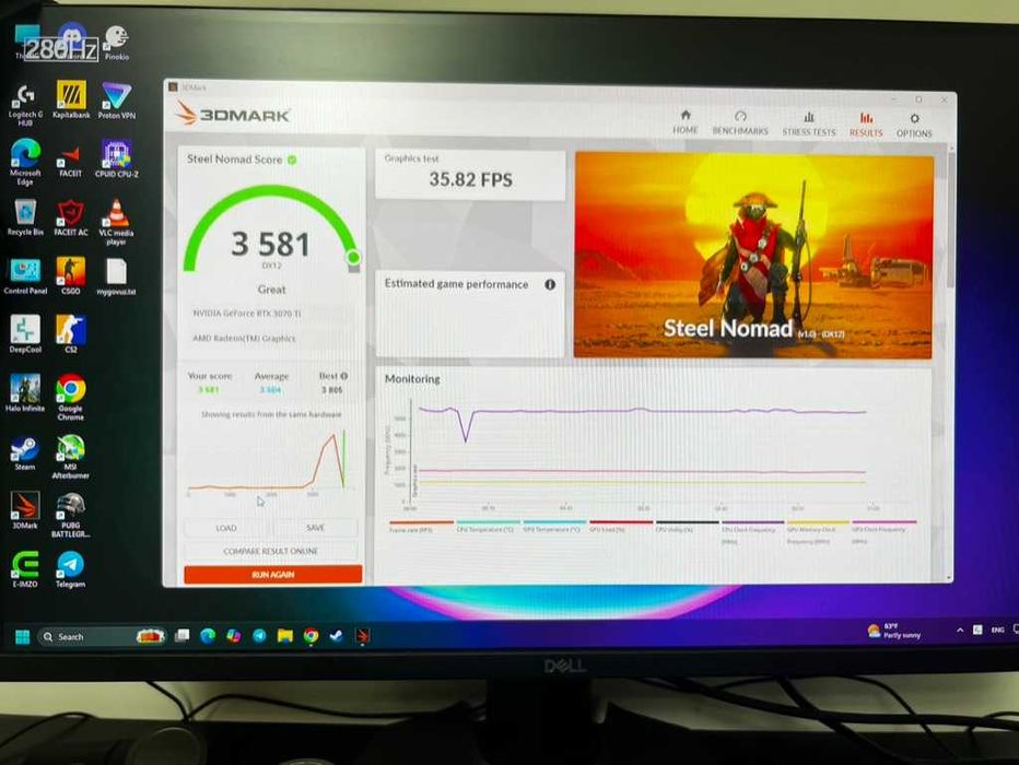 To'liq gaming pc - Полный игровой ПК-7900x-3070ti - стол и кресло