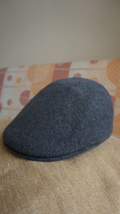 KANGOL Шапка  Вълнена плоска шапка безшевна  Тъмносива S