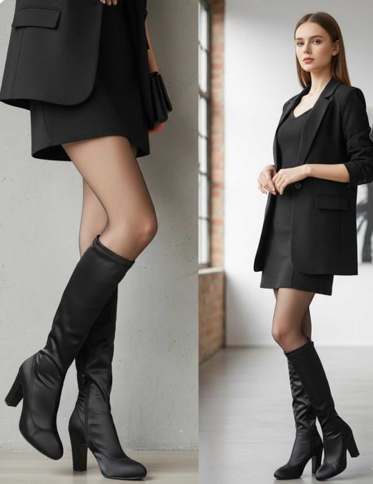 Вечерние сапоги-чулки