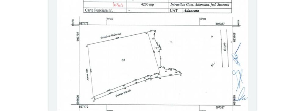 Teren intravilan 42 ari imprejmuit canalizare apa etc
