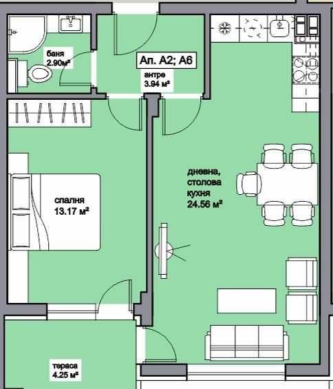 Продава се Двустаен апартамент в Пловдив, Прослав - 69 кв.м за 671 €/кв.м - Снимка #1