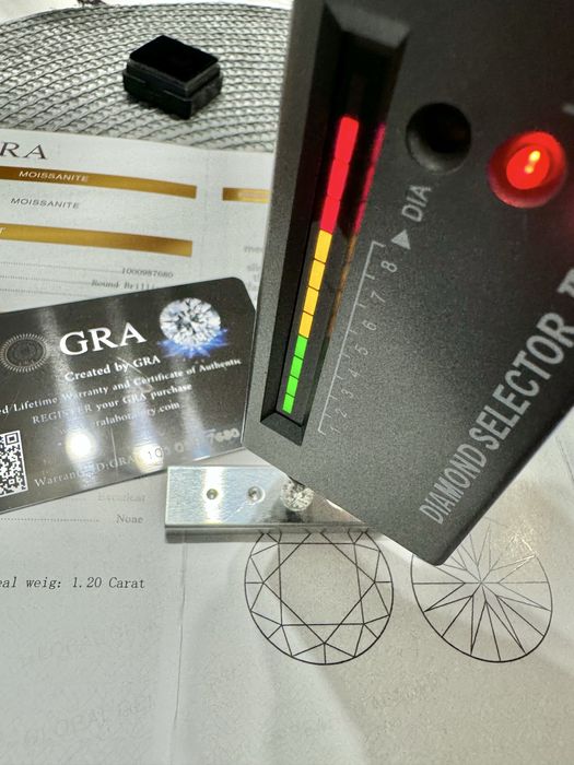 Диамант 1.2 карата , мойсанит за бижу и подарък