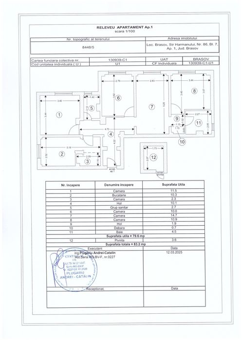 Particular Apartament 4 camere str Harmanului