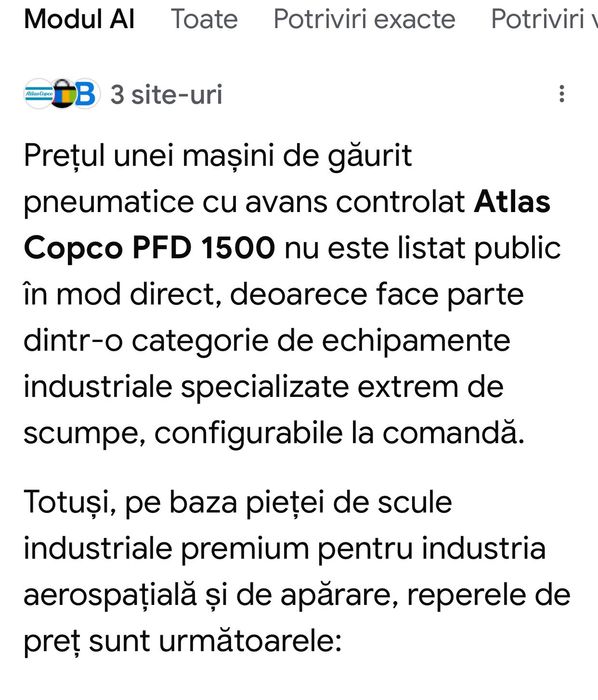 Atlas Copco PFD1500 masina gaurit pneumatica